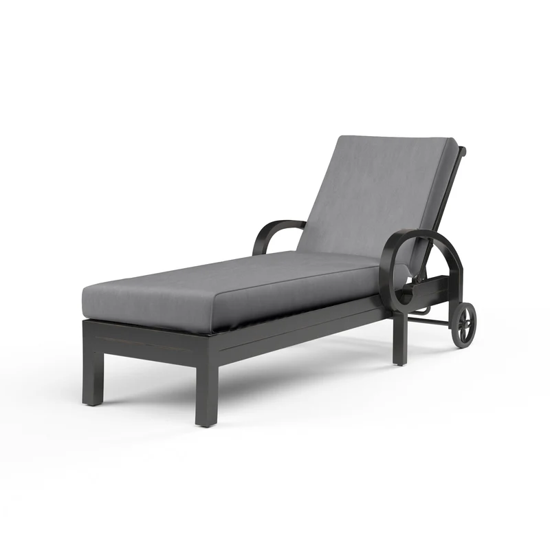 Sunset West - Monterey Chaise Lounge - Copper Finish - SW3001-9 Canvas Granite / 78.15" X 32.09" X 39.25"