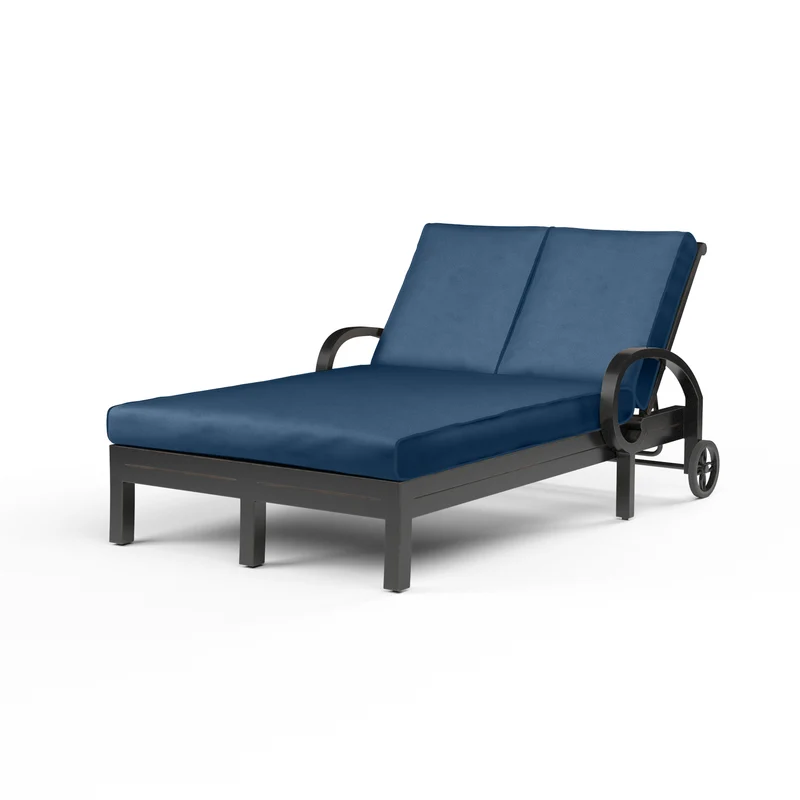 Sunset West - Monterey Double Chaise - Copper Finish - SW3001-99 Spectrum Indigo / 78.15" X 54.06" X 39.25"