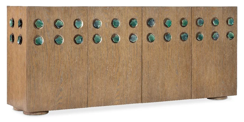 Hooker Furniture - Commerce and Market Pilea Entertainment Credenza - 7228-55041-85 Light Wood / 19.5" X 81" X 34.25"