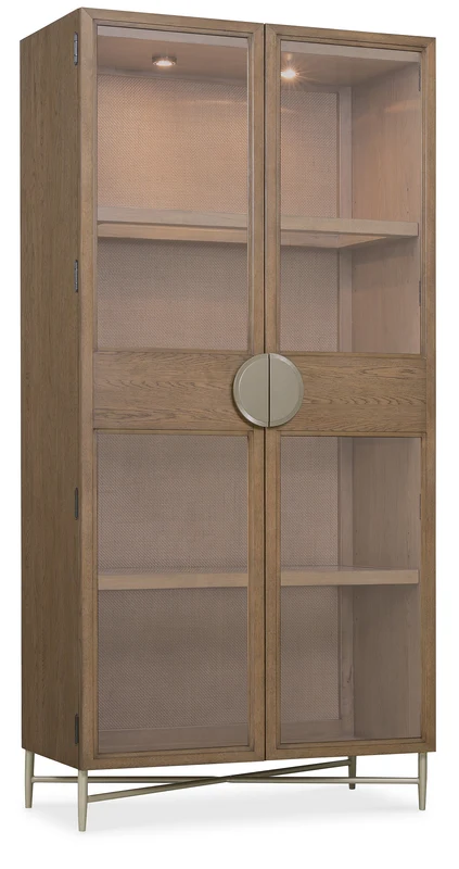 Hooker Furniture - Sonnet Display Cabinet - 6072-75906-85 Medium Wood / 21.25" X 40" X 84.25"