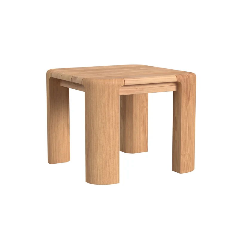 Sunset West - Natural Teak End Table - Light Wood - SW5706-ET Light Wood / 24" X 24" X 19"