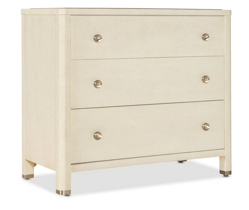 Hooker Furniture - Archives Raffia Three-Drawer Chest - Browns - 6123-90110-05 Brown / 20" X 42" X 36.5"