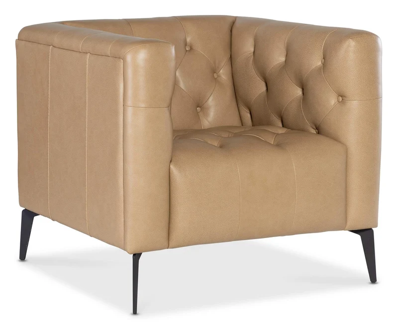 Hooker Furniture - Nicolla Stationary Chair - Brown - SS637-01-070 Brown / 35.25" x 33.75" x 30.75"
