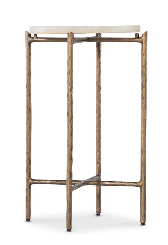 Hooker Furniture - Melange Je Suis Petit Spot Table - Gold - 628-50746-00 Gold / 14" x 14" x 24"