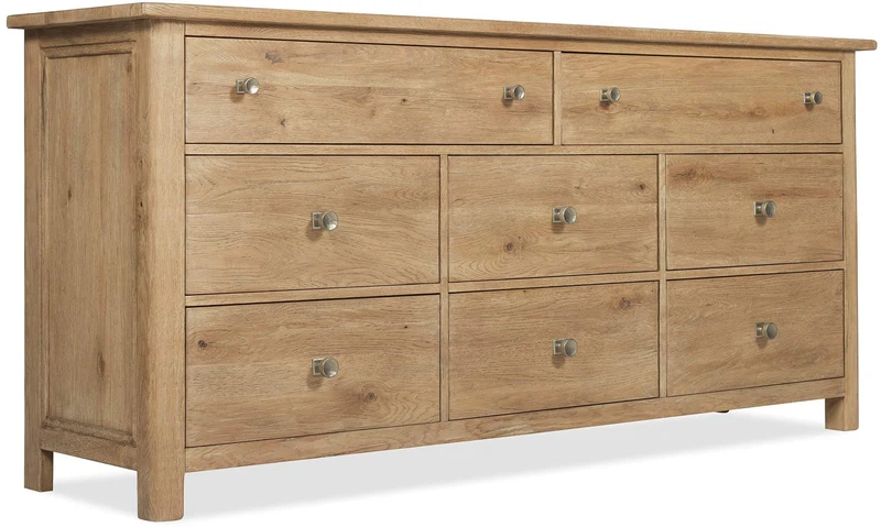 Hooker Furniture - Driftwood Eight-Drawer Dresser - 6820-90202 Light Wood / 20" X 36" X 78"