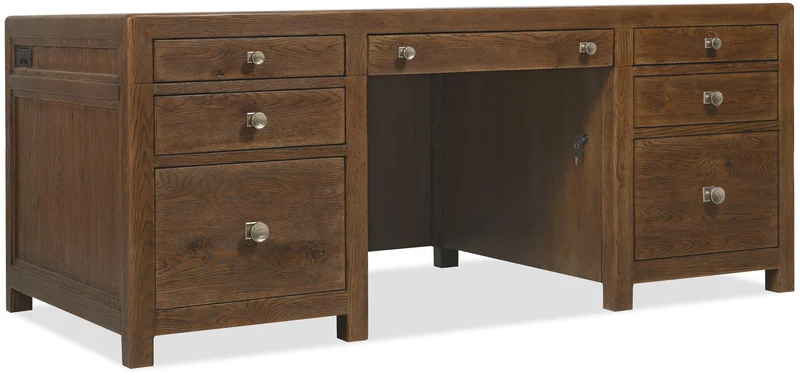 Hooker Furniture - Driftwood Executive Desk - 6820-10462 Medium Wood / 36" X 30" X 72"