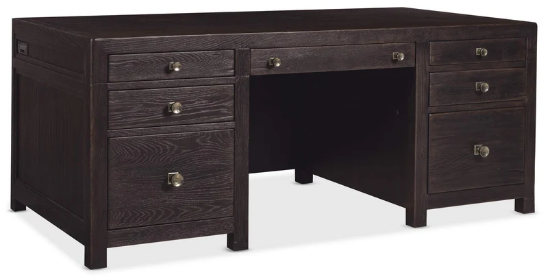 Hooker Furniture - Driftwood Executive Desk - 6820-10462 Dark Wood / 36" X 30" X 72"