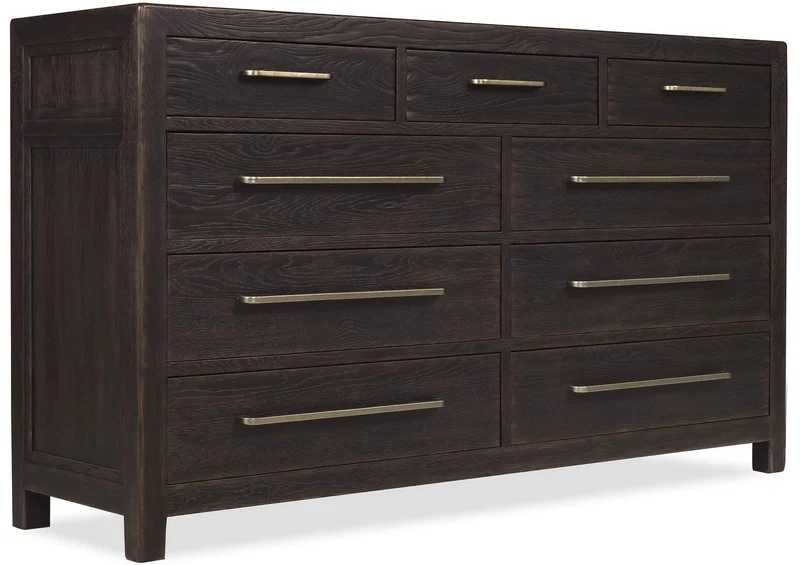Hooker Furniture - Driftwood Nine-Drawer Dresser - 6820-90201 Blacks / 19" X 39" X 68"