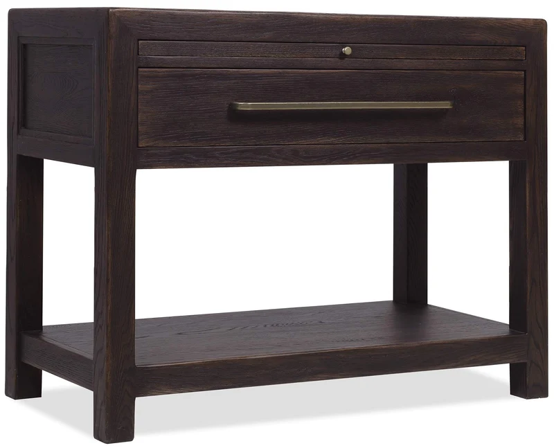 Hooker Furniture - Driftwood One-Drawer Nightstand with Stone - 6820-90216 Blacks / 19" X 30" X 38"