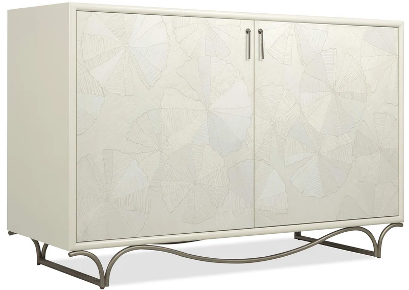 Hooker Furniture - Melange White Lotus Hall Chest - White/Cream/Beige - 628-85723-02 Whites/Creams/Beiges / 20" X 56.5" X 36"
