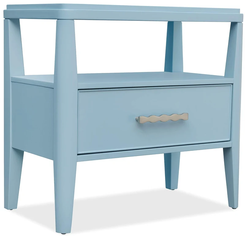 Hooker Furniture - Commerce and Market Sola One-Drawer Nightstand - Blue - 7228-90011-45 Blues / 17" X 30" X 28.75"