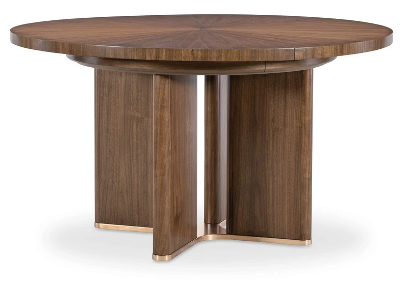 Hooker Furniture - Eleana Round Dining Table with One 20-inch Leaf - Medium Wood - 7252-75203-85 Medium Wood / 54" X 54" X 30"