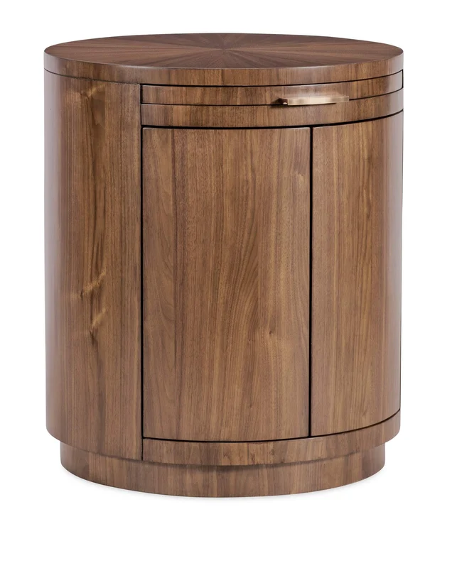 Hooker Furniture - Eleana Round Nightstand - Medium Wood - 7252-90215-85 Medium Wood / 25" X 24" X 28"