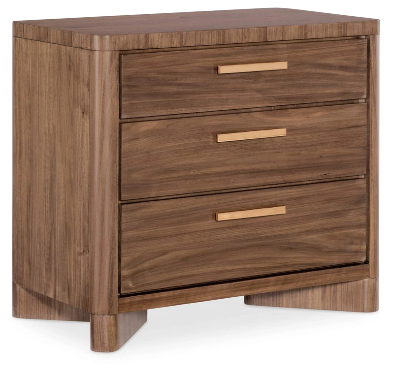 Hooker Furniture - Eleana Three Drawer Nightstand - Medium Wood - 7252-90016-85 Medium Wood / 18" X 30" X 34"