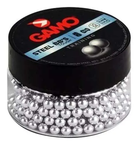 Esferas De Aço Cromadas Gamo Steel Bbs Tough 4,5mm 0,35g 500un