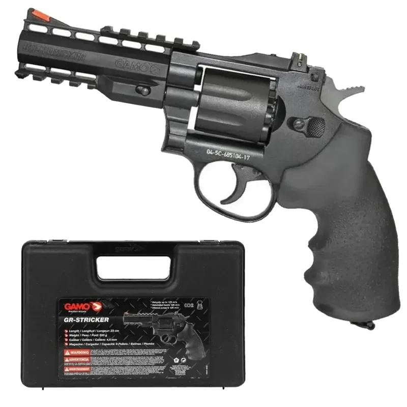 Revólver Pressão Gamo GR-Stricker 8 Tiros 4,5mm CO2 Chumbinho