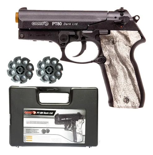 Pistola De Pressão Chumbinho Co2 Pt-80 Dark Ltd 4.5mm - Gamo