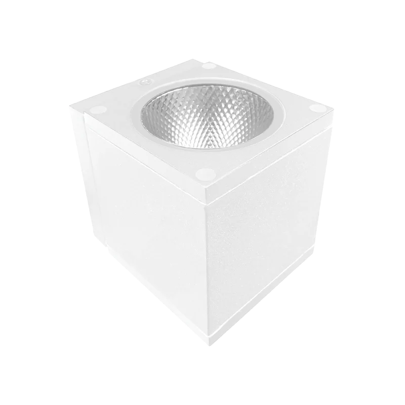 Luxrite LR40348 18W 3" Up/down - CCT Selectable Wall Sconce Cube - White Finish