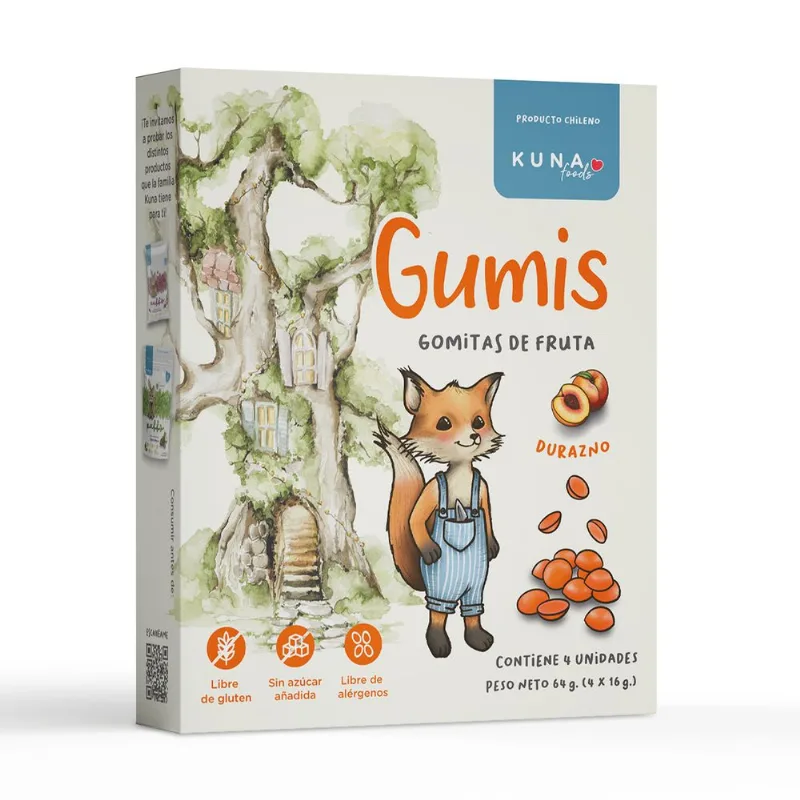 Gumis de Durazno 64 g 4 un.