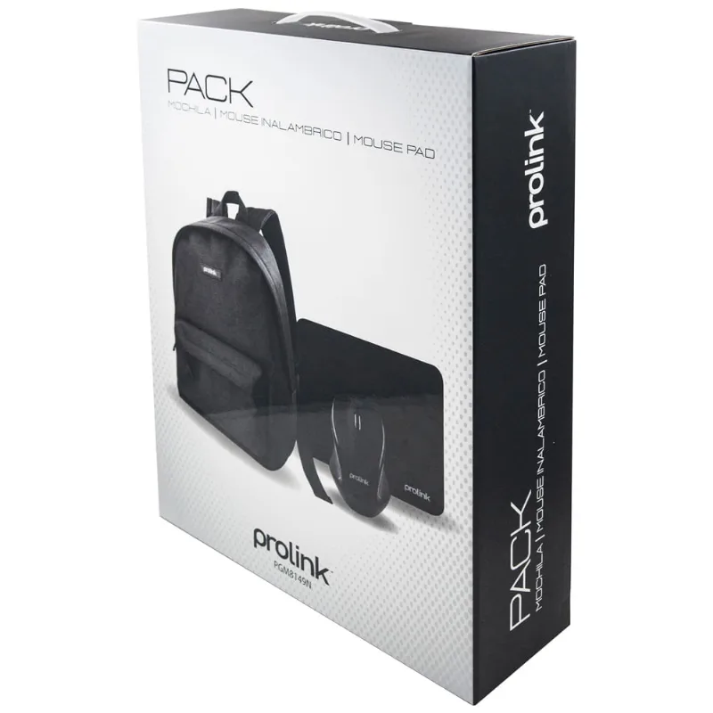 Combo KUZLER Prolink Mochila Porta Lap + Mouse Inalam + Mousepad Pgm8149N