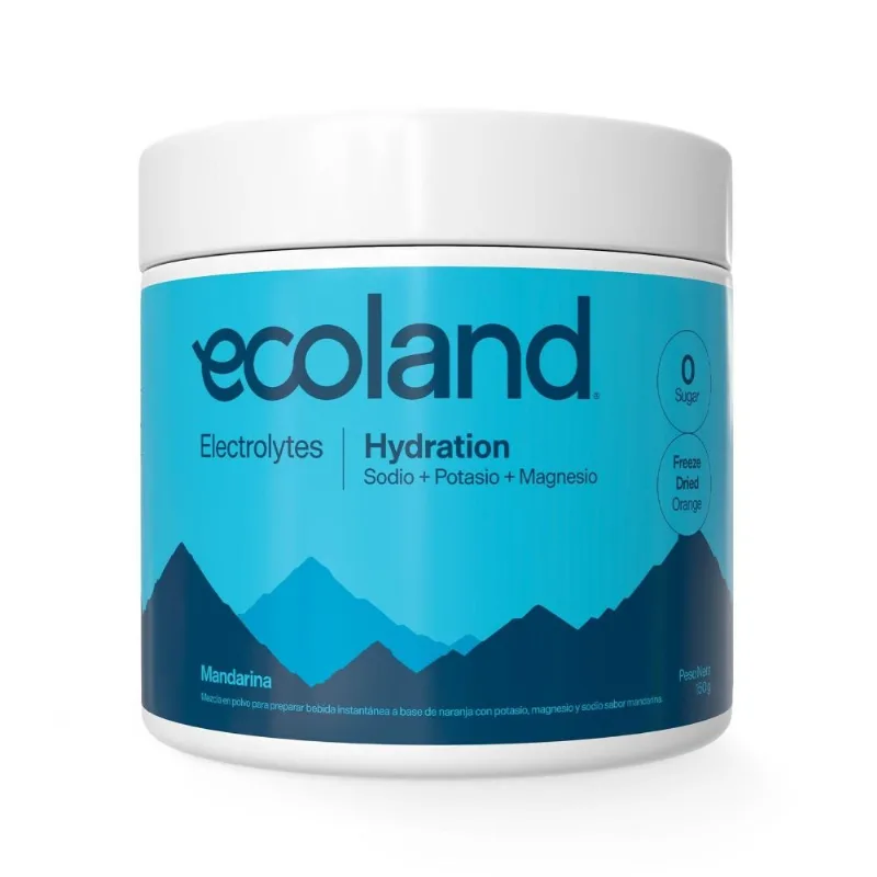 Mezcla en Polvo ECOLAND Electrolytes Sabor a Mandarina Pote 150g