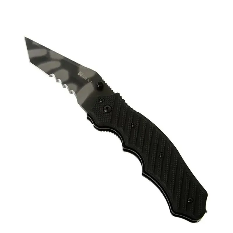 Canivete Outburst Triumph TS Lâmina Semi-Serrilhada com Quebra-Vidros - CRKT