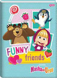 Caderno Brochura Univ 80fls - Masha e o Urso - Jandaia