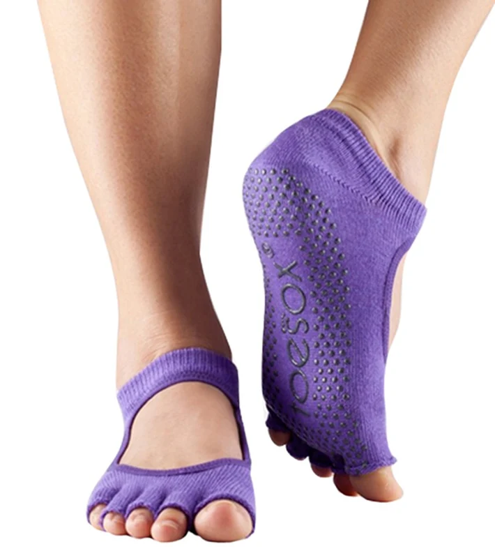 Toesox Bella Half-Toe Yoga Grip Socks Light Purple / XS