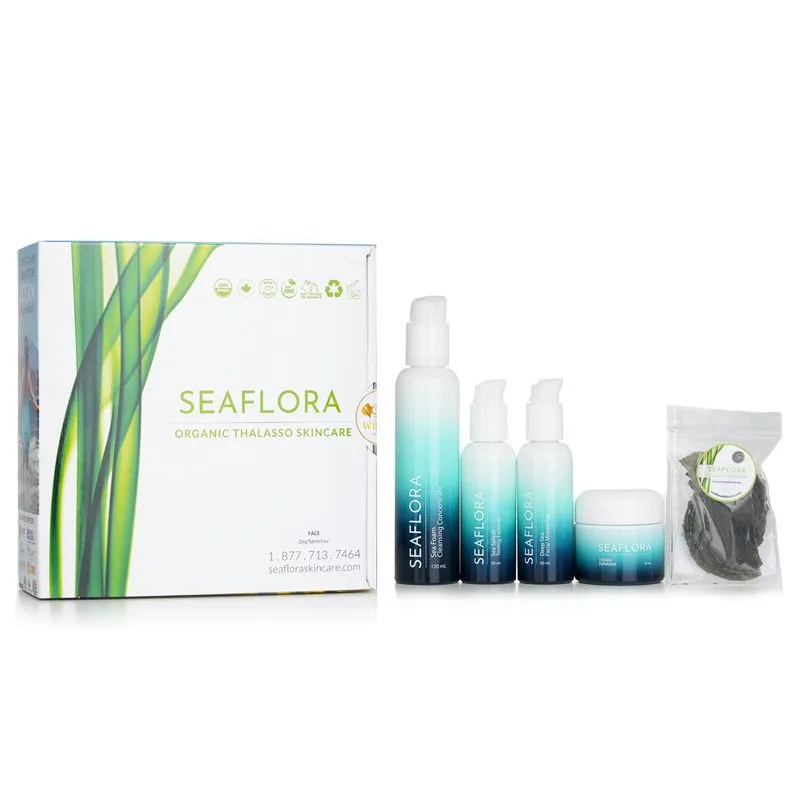 Conjunto De Cuidados Com A Pele Seaflora Organic Thalasso Com 5 Itens