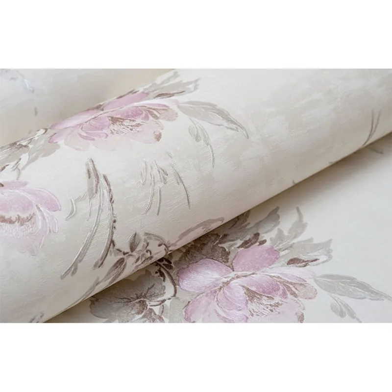 [5m²] Papel de Parede Floral Pincelado - PP373-1 Rolo de 5m2