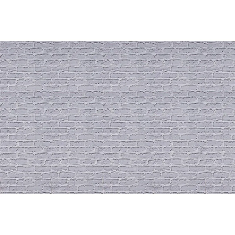 [5m²] Papel de Parede Tijolo Cinza - PP378 Rolo de 5m2