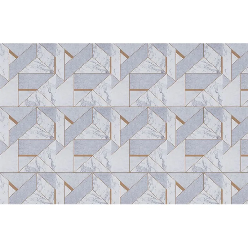 [5m²] Papel de Parede Geométrico Imitação de Mármore - PP408 Rolo de 5m2