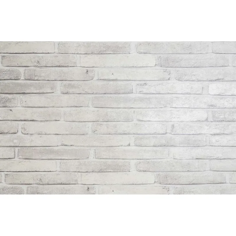 [16m²] Papel de Parede Tijolo Off-White Perolado - PP433 Rolo de 16m2