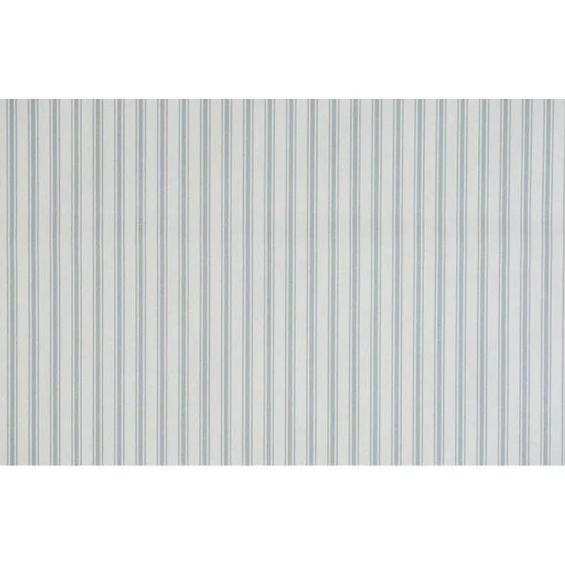 [16m²] Papel de Parede Listras Verticais Branco e Azul Oceano - PP440-1 Rolo de 16m2
