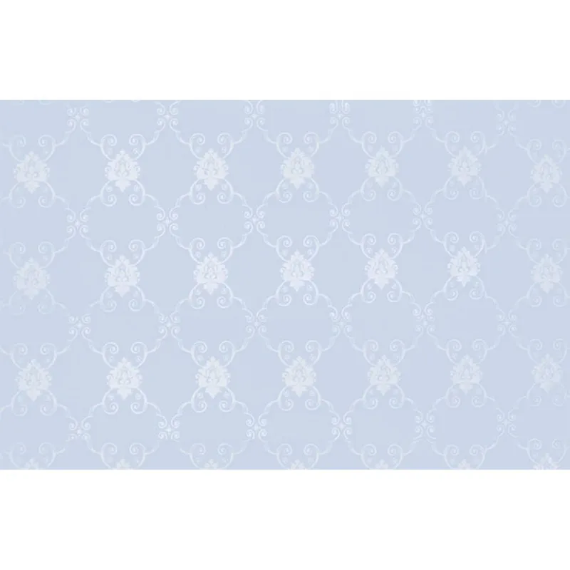 Papel De Parede Arabesco Clássico Floral Azul - Pp443-1 Rolo De 16m2