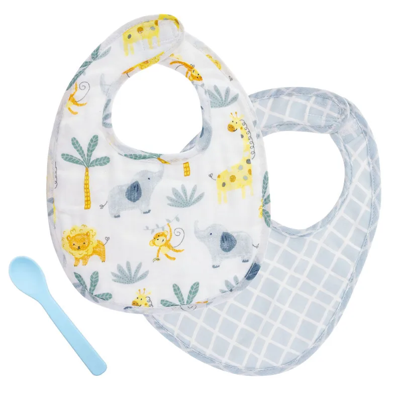 Conjunto de Babadores de Muslin Zoo Stephen Joseph