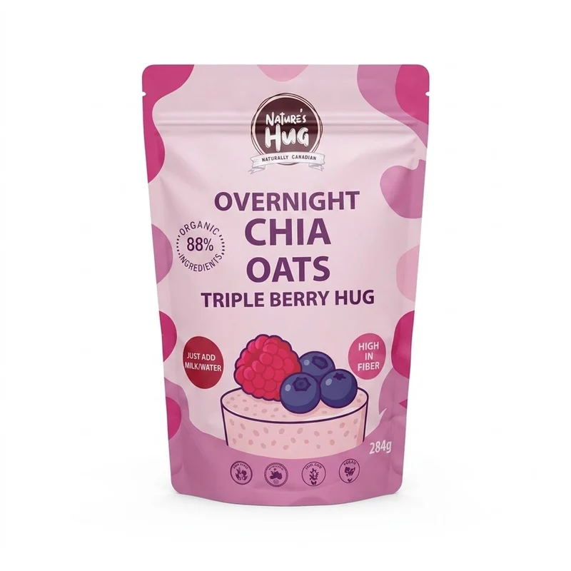 N HUG OVERNIGHT CHIA- OATS BERRY 284 GM