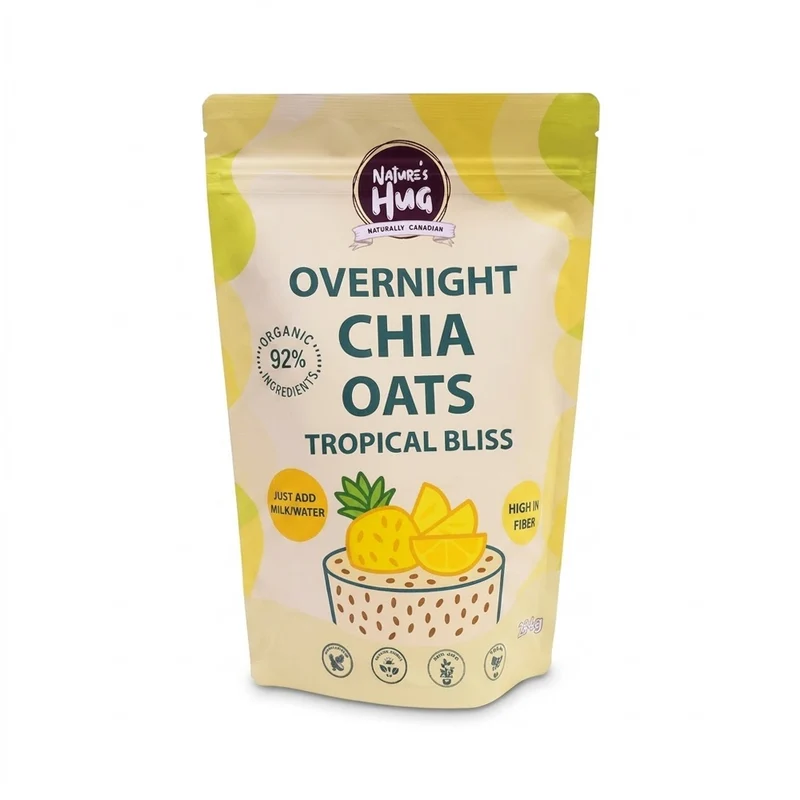 N HUG OVERNIGHT CHIA- OATS TROPICAL 284 GM