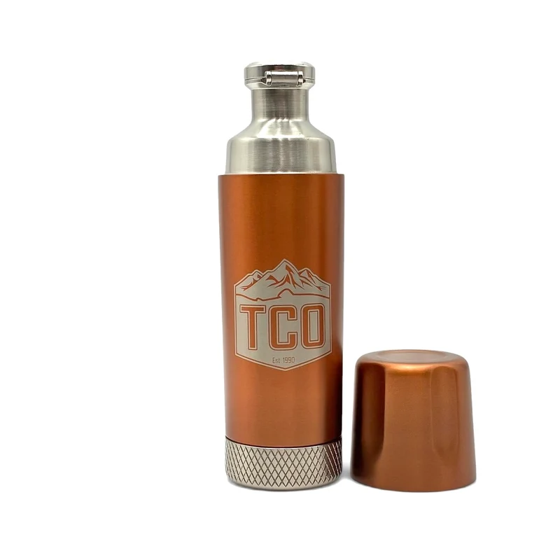 TCO High Camp Torch Flask 9oz Flip Lid Copper