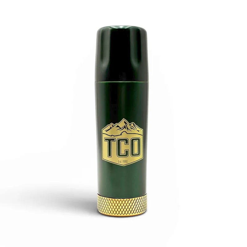 TCO High Camp Torch Flask 9oz Flip Lid British Racing Green