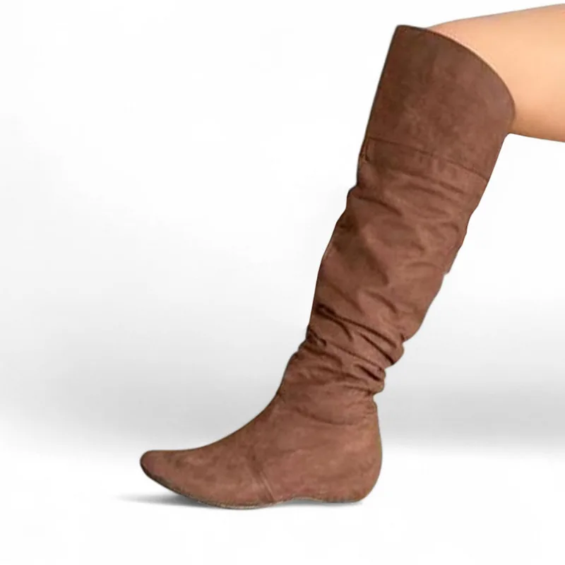 Bota Gamuza Mujer Taco Interno 5 2086L-60 Color Marron Talla 36