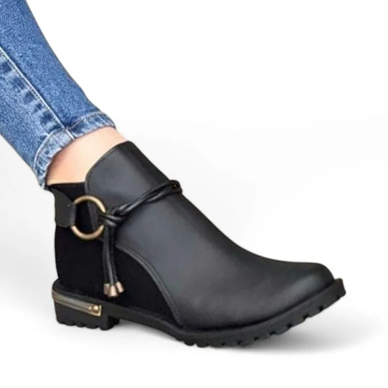 Botin Mujer Tres Puntas 2086L-50 Color Negro Talla 35