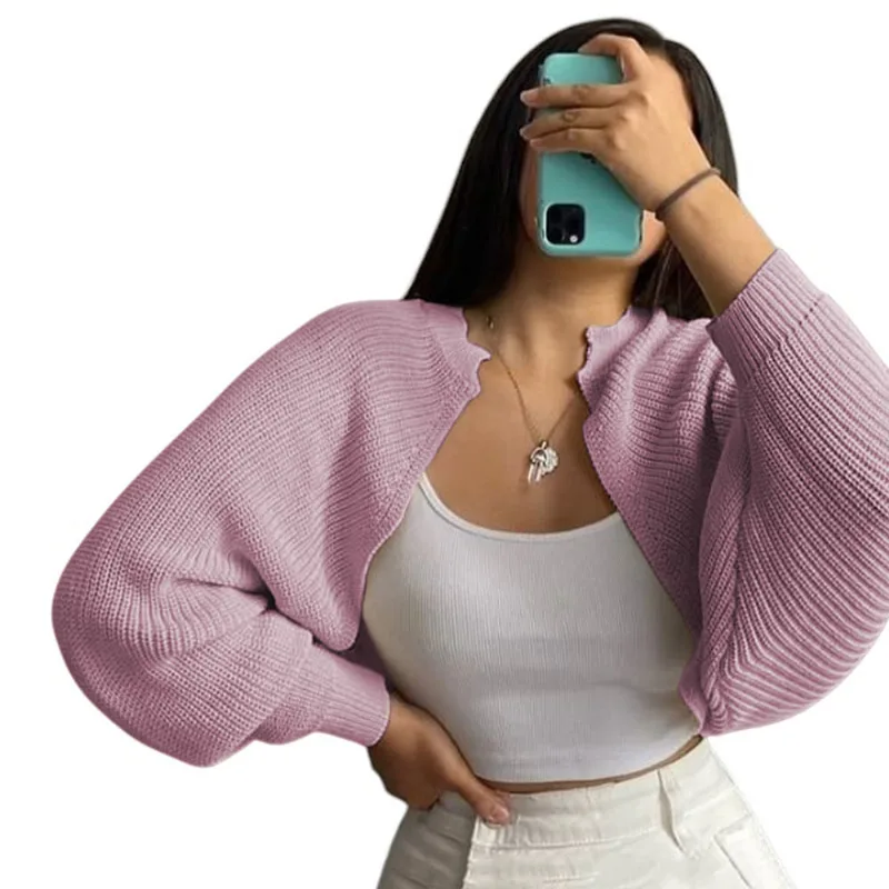 Sueter Mujer Hilo Mlarga Abierto 359G-21 Color Rosa Talla M