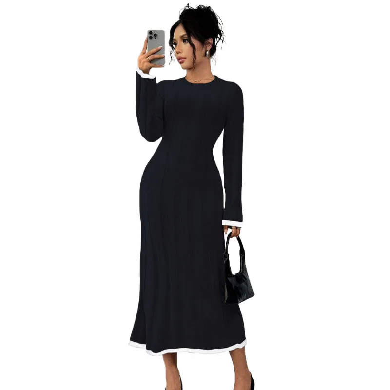 Vestido Mujer 463G-37 Hilo Tacto Amarrable En La Espalda Color Negro Talla M
