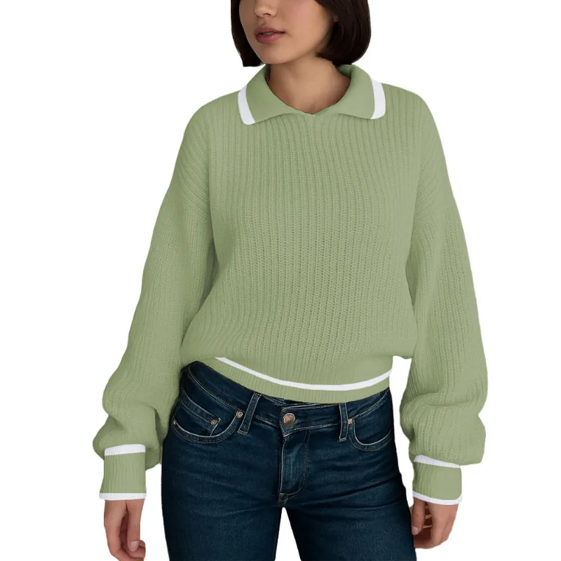 Chompa Mujer Camisero Dralom 463G-27 Color Verde Oliva Talla M