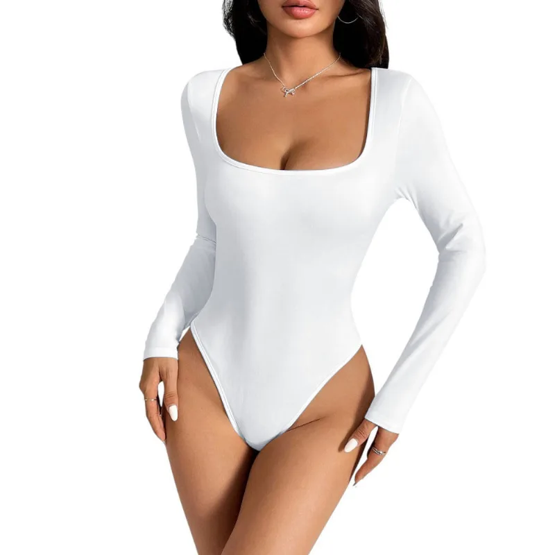 Body Manga Larga Anasotluc-17 Rib Color Blanco Talla S