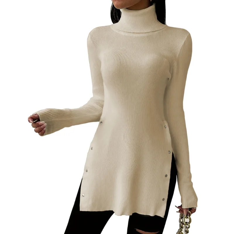 Cafarena Manga Larga Broche Rib Sand Fab-18 Color Hueso Talla M