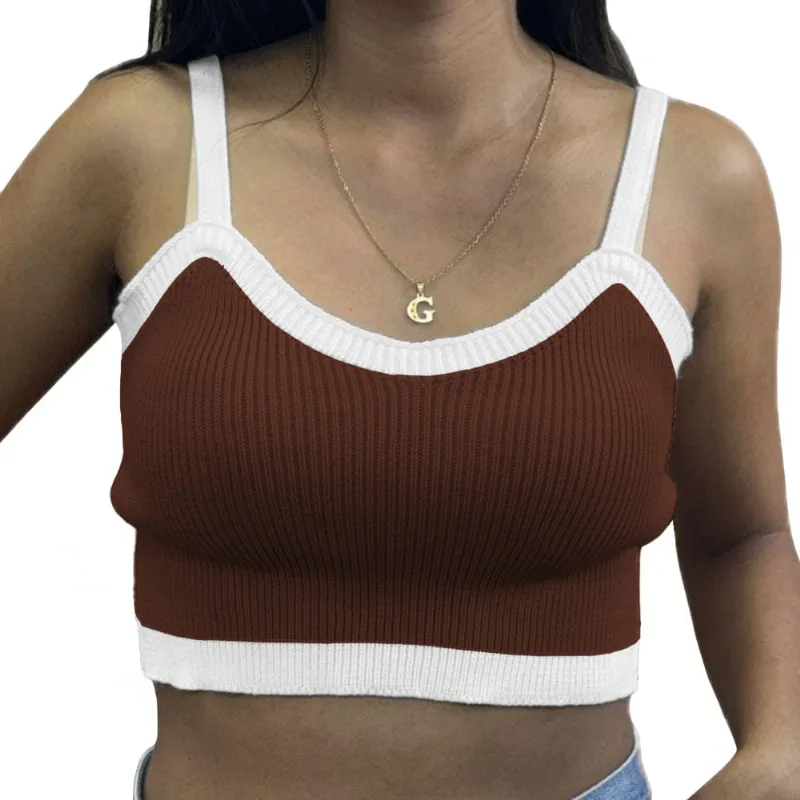 Top Teresa Hilo Tacto 260G Taw-11 Color Marron Talla S