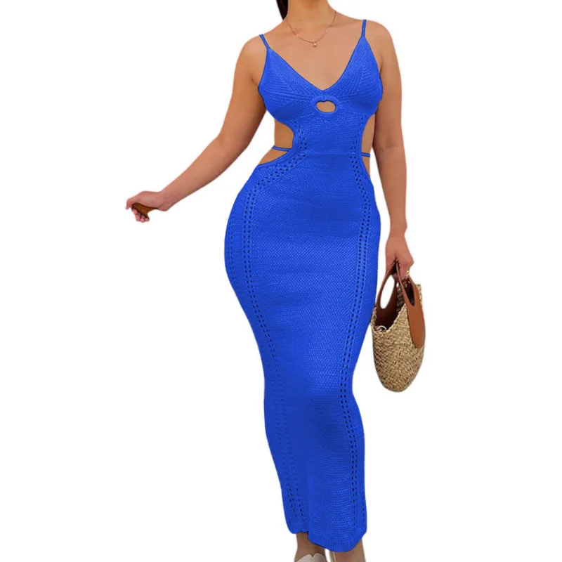 Vestido Hilo Tacto 127G Eve-27 Color Azul Talla L