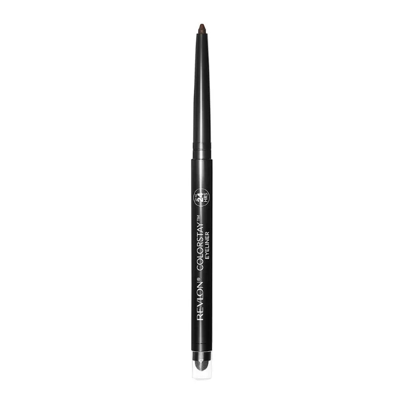 Revlon ColorStay Pencil Eyeliner com apontador embutido, impermeável, à prova de água, maquiagem de olho longwearing com ponta ultrafina, 203 marrom,